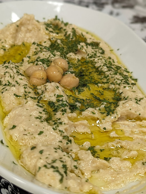 Creamy and delicious baba ghanoush (backed eggplant) that pairs perfectly with toasted bread